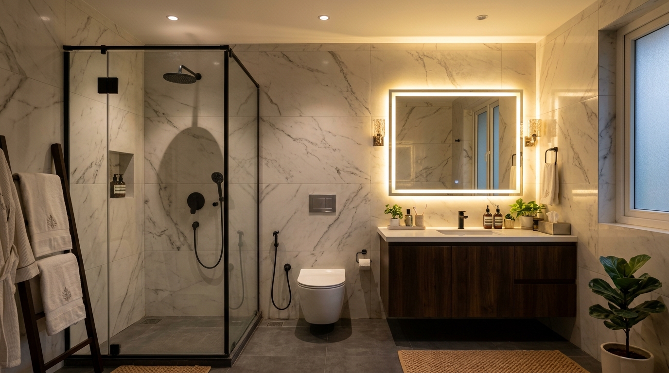 Bathroom Renovation Cost in India: Plumbing, Tiles, Fixtures & Work Sequence