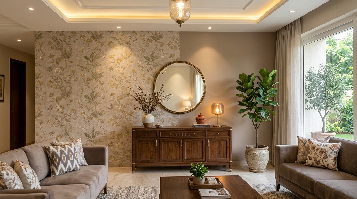 Wallpaper vs Paint for Indian Homes: Where to Use Each & How to Install Wallpaper Yourself